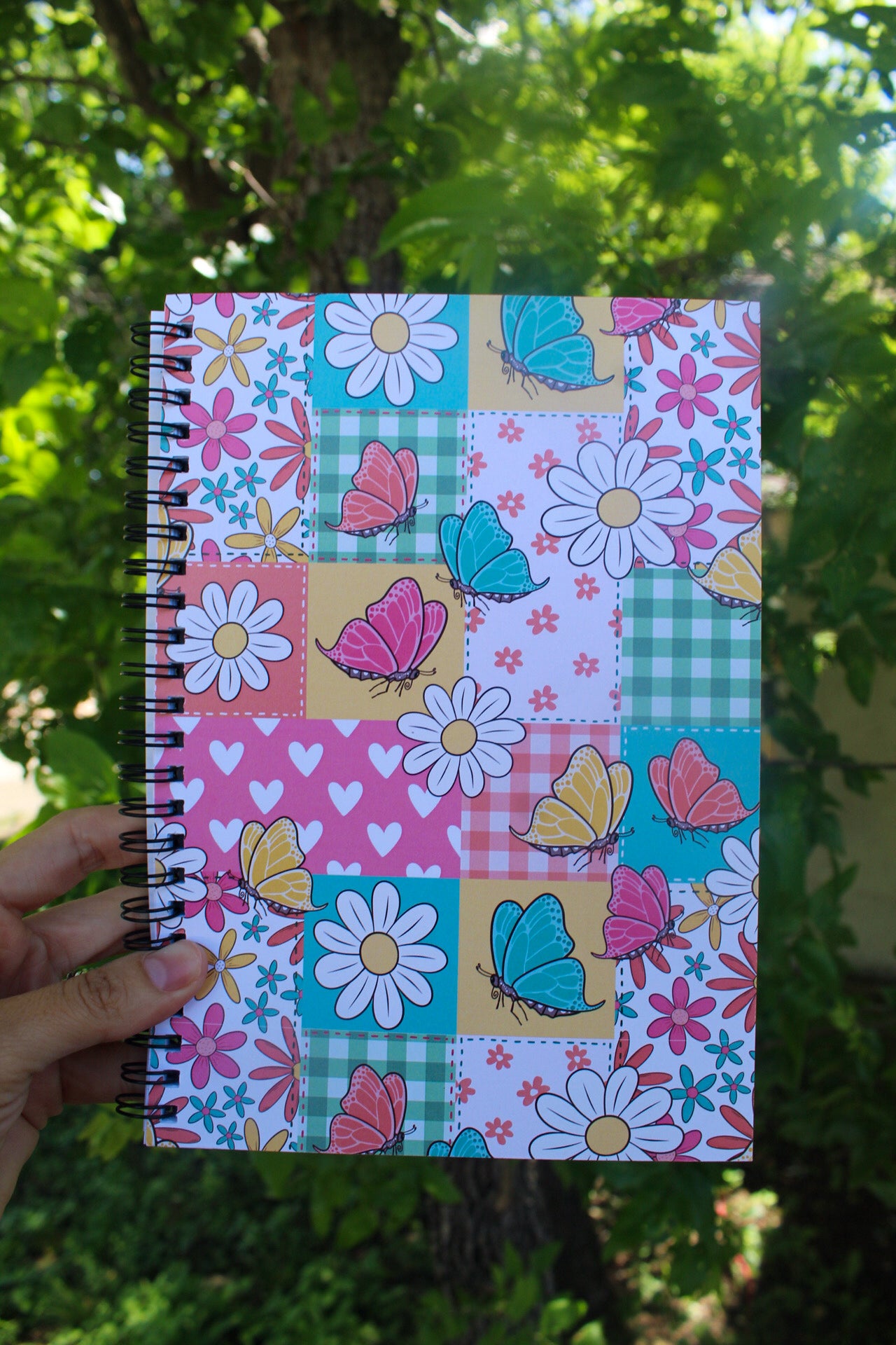 Spring Patchwork Spiral Notebook