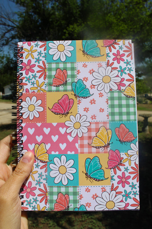 Spring Patchwork Spiral Notebook